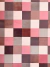 Tapete geométrico com padrão de quadrados nas cores nude rosado, rosa, uva, rosa bebê e rosé gold.