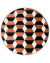 Tapete 3D | Redondo | Veludo Off-White, Preto e Terracota - comprar online