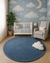 Tapete Quarto Infantil Redondo | Econyl | Azul Petróleo | Liso - comprar online