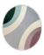 Tapete oval com design orgânico nas cores verde, verde claro, off-white, granito, nude rosado e uva, Tapetes São José