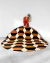 Tapete 3D | Redondo | Veludo Off-White, Preto e Terracota - Tapetes São José - Feito Sob Medida