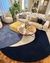 Tapete OUTLET | 3,40 m | DUAS ALTURAS Redondo | Nylon | Azul | Coleção Dan - comprar online