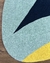 Tapete orgânico em nylon nas cores cores verde, amarelo, laranja e azul marinho, Tapetes São José