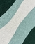 Tapete na medida 1,50 m x 2,05 m em nylon com padrão de ondas nas cores cinza, verde escuro, verde e off-white, Tapetes São José