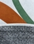 Textura do veludo Hive cinza com fundo de Bouclé Capri verde escuro e terracota.