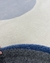 Tapete orgânico para quarto infantil em nylon nas cores off-white, azul marinho, prata e azul petróleo, Tapete São José