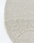 Tapete redondo Wave em nylon off-white com design de duas alturas para quarto ou sala, Tapetes São José