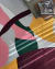 Tapete Sala Retangular | Verde, Amarelo e Rosa | Abstrato na internet