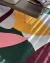 Imagem do Tapete Sala Retangular | Verde, Amarelo e Rosa | Abstrato