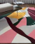 Tapete Sala Retangular | Verde, Amarelo e Rosa | Abstrato - Tapetes São José - Feito Sob Medida