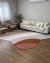 Tapete  com bordas orgânicas e padrões coloridos em off-white, granito, bege gold, taupe, cobre, terracota, rosé gold, verde claro e verde.