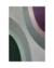 Tapete Kurve® com design de curvas em cores veludo uva, nude rosado, granito, cinza, verde claro e verde.