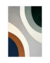 Tapete Kurve® com design curvo em veludo nas cores azul marinho, terracota, off-white, granito, verde claro e verde.