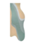Tapete com design em Linho Suss Verde e Terracota, Veludo Riviera Verde e Fendi, apresentando formas orgânicas e cores suaves.