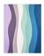 Tapete com efeito estonado e padrão de ondas em cores azul topázio, tiffany, verde menta, verde claro, off-white, nude rosado, uva e lilás.