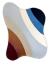 Tapete Kurve® com bordas orgânicas em tons de azul marinho, azul petróleo, off-white, granito, bege, terracota, cobre e bordô.