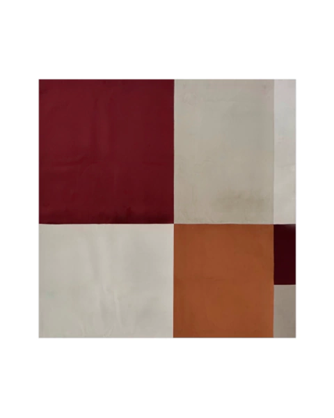 Tapete OUTLET | 2,34 m x 2,34 m | Veludo | Bege, Vinho, Off-White e Terracota | Coleção Porto - comprar online