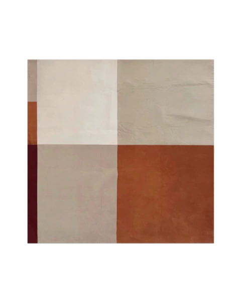 Tapete OUTLET | 2,34 m x 2,35 m | Veludo | Bege, Terracota, Off-White e Vinho | Coleção Porto - comprar online