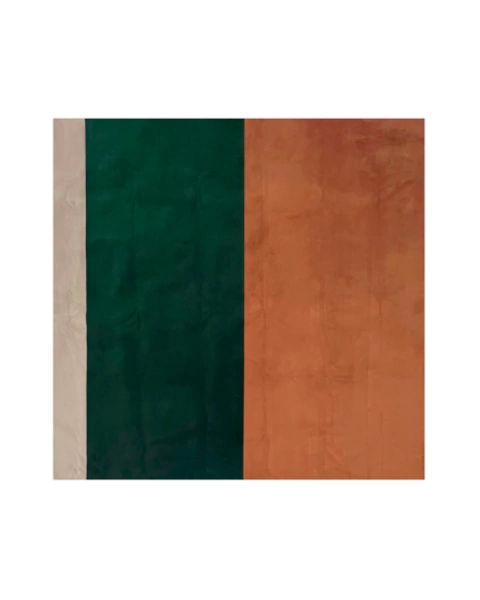 Tapete OUTLET | 2,26 m x 2,35 m | Veludo | Terracota, Verde e Bege | Coleção Porto