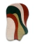 Tapete orgânico para sala com design exclusivo em nylon Econyl nas cores bege, terracota, verde musgo e verde escuro