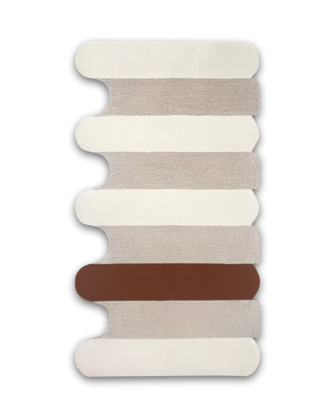 Tapete Sala Orgânico | 2,10 x 3,90 m | Econyl | Off-white, Bege e Mel | Coleção Legado