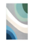 Tapete em Bouclé com design em arcos nos tons de azul marinho, azul petróleo, azul celeste, cinza, natural, off-white, verde claro, verde menta e verde escuro, São José.