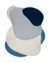 Tapete orgânico para quarto infantil em nylon nas cores off-white, azul marinho, prata e azul petróleo, Tapete São José