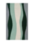 Tapete na medida 1,50 m x 2,05 m em nylon com padrão de ondas nas cores cinza, verde escuro, verde e off-white, Tapetes São José