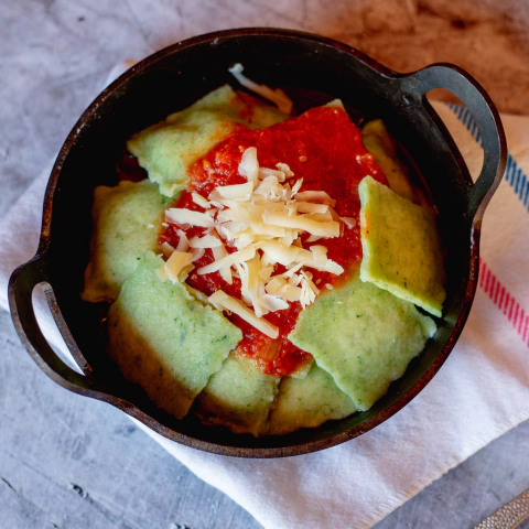 Ravioles Verdes de Verdura