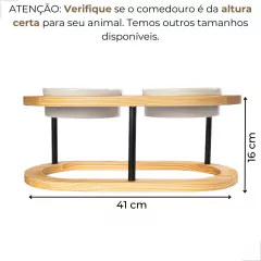 Comedouro Elevado Tom Duplo M - loja online
