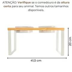 Comedouro Elevado Oto Duplo M - Mádela - Comedouros elevados, mobiliário e acessórios para cães e gatos