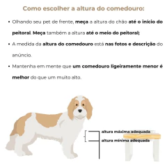Comedouro Elevado Nala Duplo M