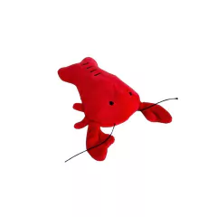 Brinquedo lagosta de pelúcia para cães e gatos