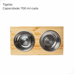Imagem do Comedouro Elevado Nala Duplo M