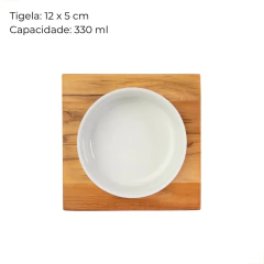 Comedouro elevado Ozzy em Teca simples P