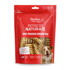 Petisco para cães mordedores desidratados mini tranqueia bovina