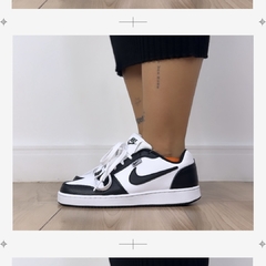 NIKE EBERNON LOW BRANCO E CINZA - loja online