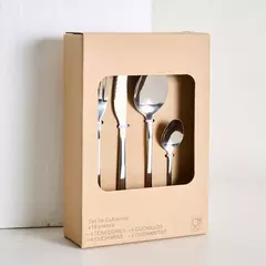 SET DE CUBIERTOS DE 16 PIEZAS LINEA BEAN PLATEADO - comprar online