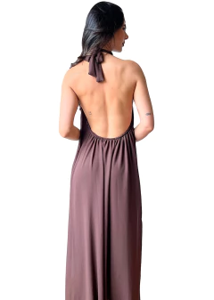 Vestido Doha Marrom na internet