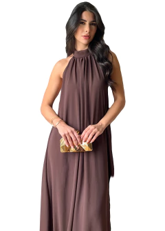 Vestido Doha Marrom - comprar online