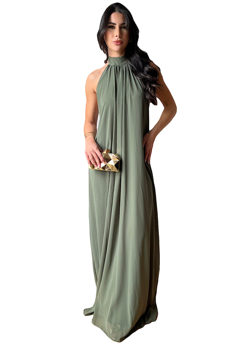 Vestido Doha Verde Militar - comprar online