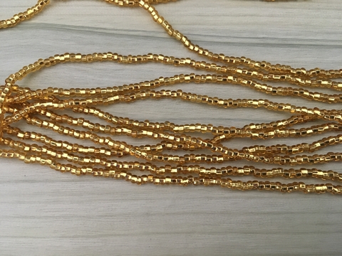Mostacilla Checa 11/0 - 2mm Dorado Brillante (1 tira) - comprar online
