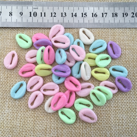 Caracoles buzios acrilicos Colores Pasteles (20 unidades)