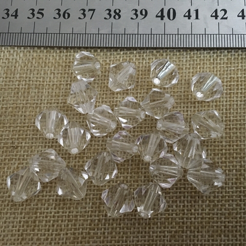 Caireles Acrilicos Bicono 11x11mm (22 unidades)