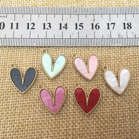 Dije Esmaltado Corazon Nacarado (1 unidad)