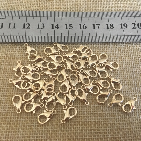 Mosquetón Dorado 12mm (6 unidades)