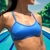 Top Natação Byonica - Sunny - com regulador - Azul Lagoon - comprar online