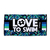 Toalha - Love to Swim - Azul e Verde