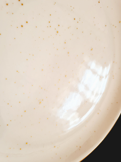 Bowl Off White Com Brilhos e Borda Dourada Shine na internet