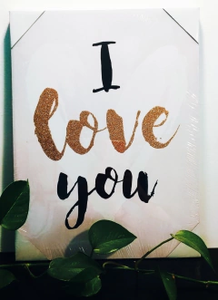 Quadro em Canvas I Love You na internet